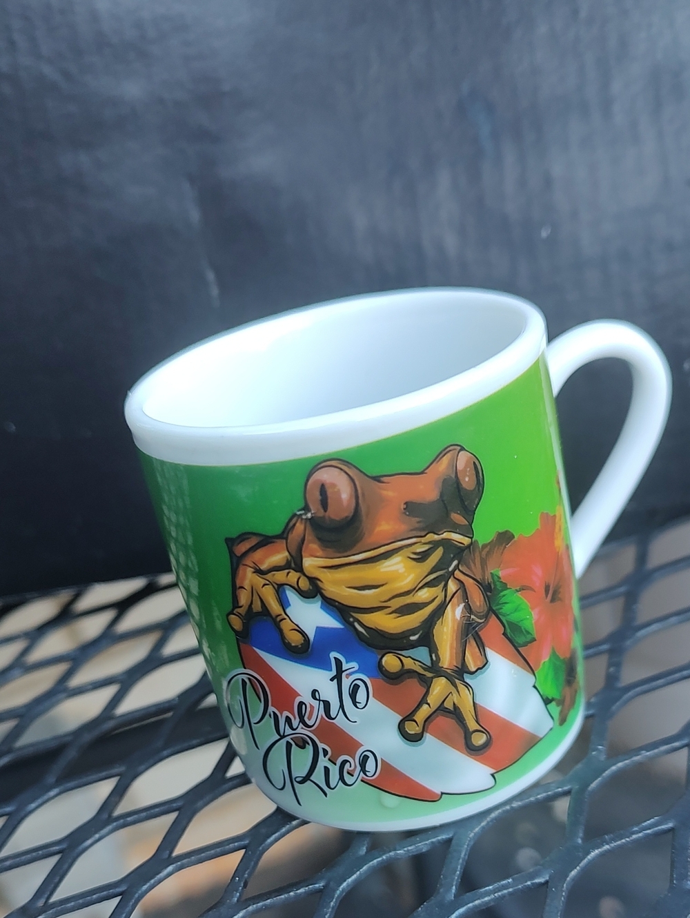 Puerto Rico Frogs Ceramic Mug - Green